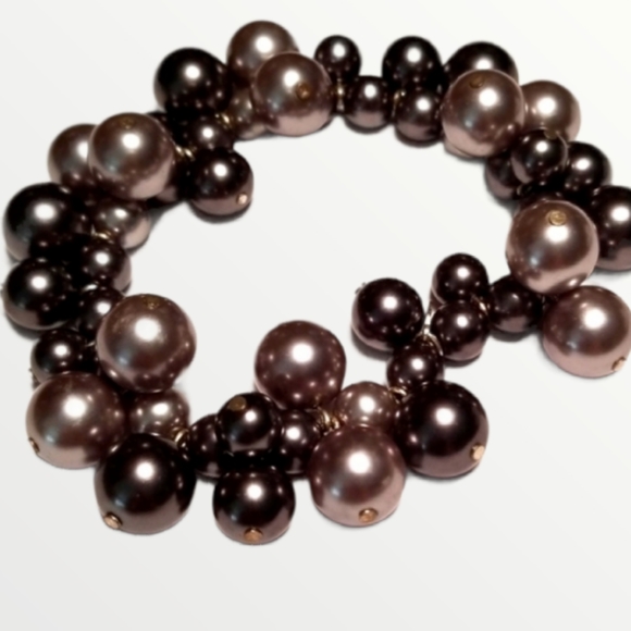 Vintage Faux Pearl Beaded Cha Cha Bracelet - Picture 2 of 10